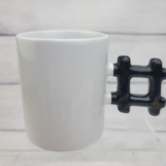 Kikkerland Hashtag White Ceramic Coffee Mug - Picture 8 of 13